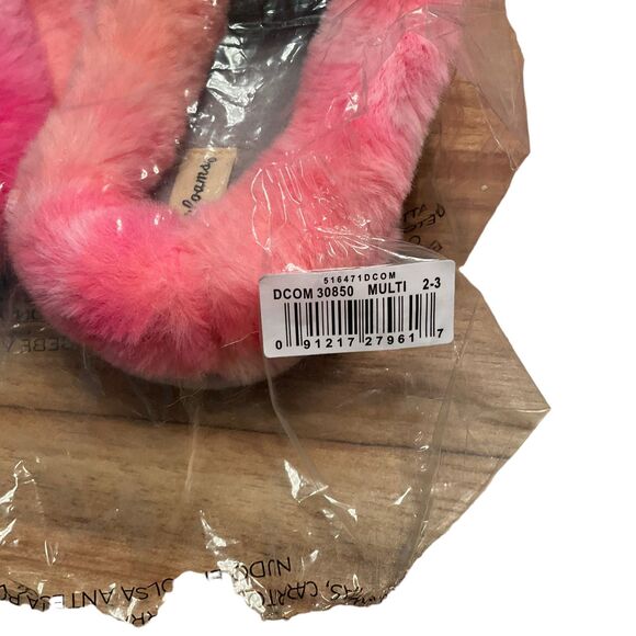 Dearfoams NWT Kids Pink Tie Dye Unicorn Slip On Slippers 2-3 - Picture 4 of 5